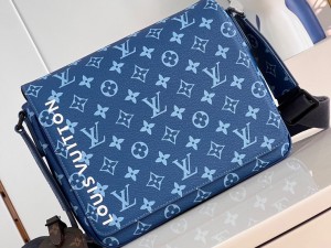 M23785 Louis Vuitton Replica District PM Monogram coated canvas Mens Shoulder Bag Atlantic Blue