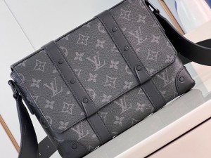 M45727 Louis Vuitton Replica Trunk Messenger Monogram Eclipse coated canvas Mens Shoulder Bag