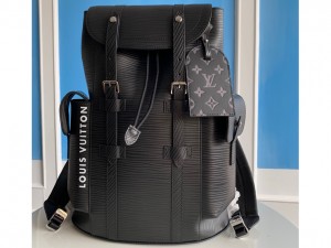 M23764-black Louis Vuitton Replica Christopher MM Epi XL grained leather Mens Bag backpack