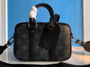 M82770 Replica Louis Vuitton Nano Porte Documents Voyage Monogram Eclipse coated canvas Shoulder Bag