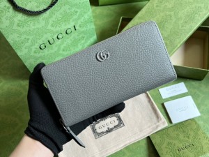 456117-7 Gucci Replica GG Marmont zip around wallet small leather goods for women