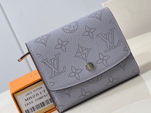 M82517 Replica Louis Vuitton Iris Compact Wallet Mahina perforated calf leather Women's Wallets