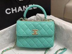 AS4654-1 Chanel Replica 24 Cruise Flap Bag With Top Handle Lambskin & Gold-Tone Metal Womens Shoulder bags