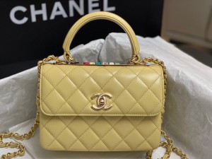AS4654-2 Replica Chanel 24 Cruise Flap Bag With Top Handle Lambskin & Gold-Tone Metal Womens Shoulder bags
