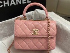 AS4654-3 Chanel Replica 24 Cruise Flap Bag With Top Handle Lambskin & Gold-Tone Metal Womens Shoulder bags