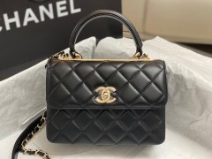 AS4654-6 Replica Chanel 24 Cruise Flap Bag With Top Handle Lambskin & Gold-Tone Metal Womens Shoulder bags