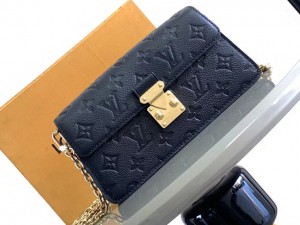 M82637 Replica Louis Vuitton Wallet On Chain Métis Monogram Empreinte Womens Shoulder Bag Black